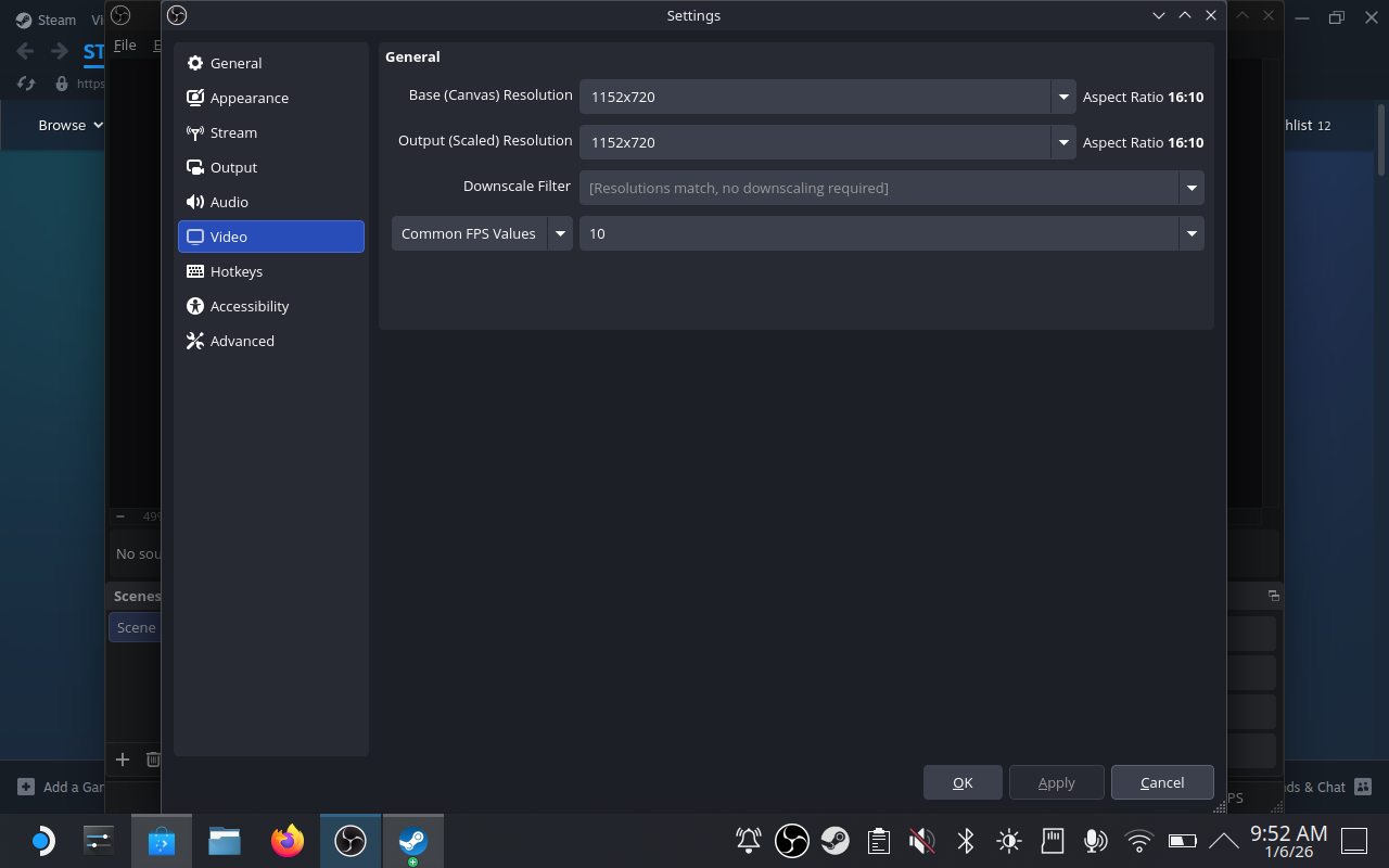 OBS FPS Settings